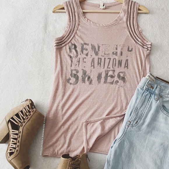 Free People Tops - Free People Beneath the Arizona Skies Chain Detail Tank Top